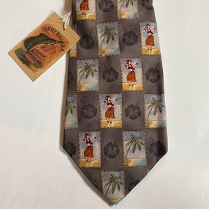 Tommy Bahama Hula Haven Tie - Gray Imported Silk